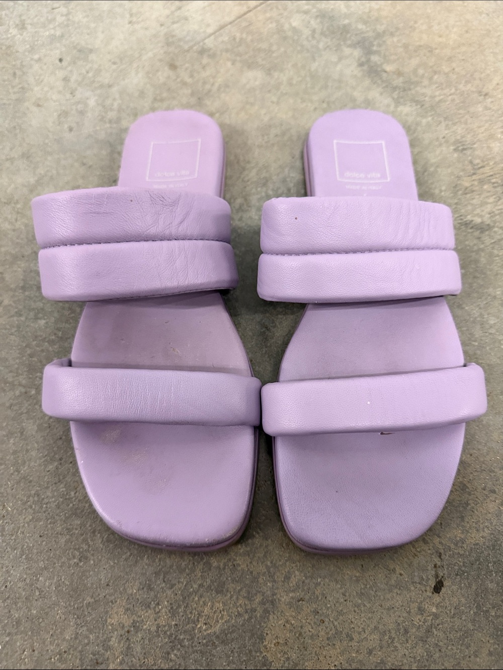 Dolce Vita Lavender Padded Double-Strap Slide Sandals
